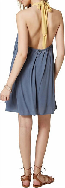 O'Neill Tristyn Halter Mini Dress Blue Small 4