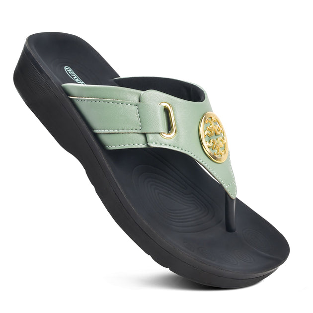 Aerothotic Hazel Sandals Green US 8 2