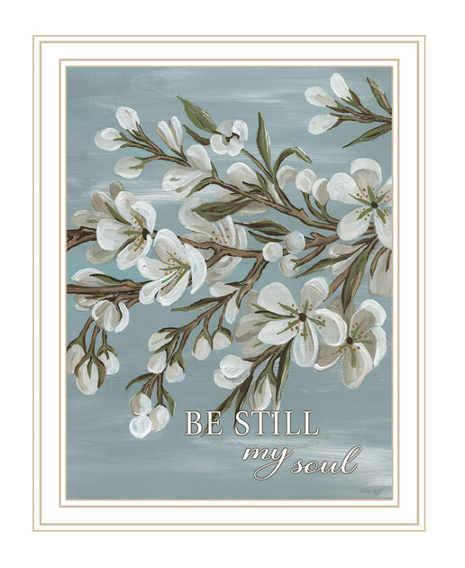 Hivvago Spring Be Still Print White 18x14 inch 3