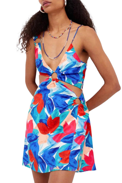 for Love & Lemons Lorenza Mini Dress Multi Large 2