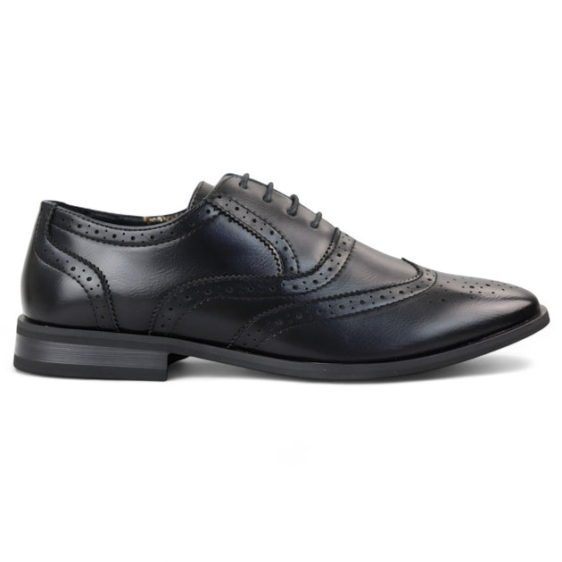 Infinity Classic Brogue Derby Oxford Shoes Black EU 43 2