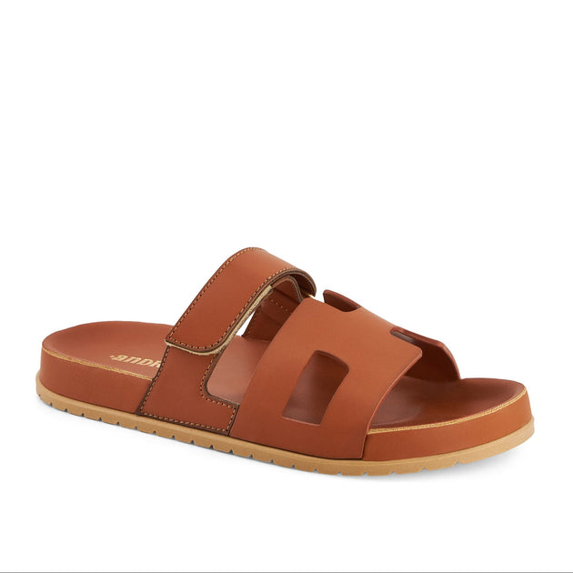 Andrea Women's Hook and Loop Sandals Brown US 9 2
