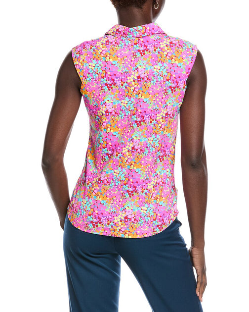 IBKUL Sleeveless Polo Shirt Pink XXL 3