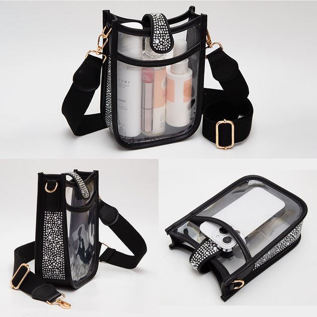 FASHNZFAB Transparent Crossbody Bag Blue One Size 4
