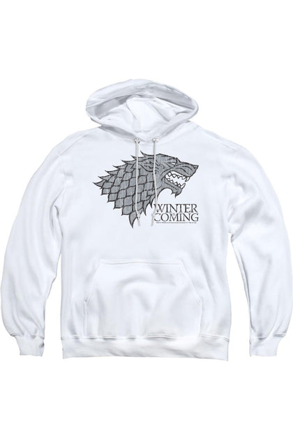 Gildan Game Of Thrones Stark Winter Is Coming Kapuzenpulli Weiß XXL 2