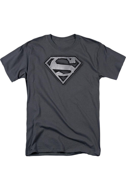 Gildan Superman Duct Tape Shield T-Shirt Grey 5XLarge 2