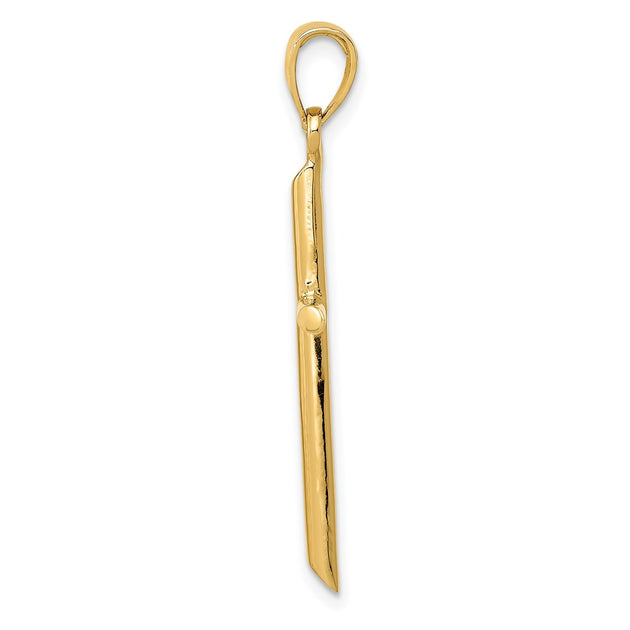 Diamond2Deal Tubular Cross Pendant Gold 3