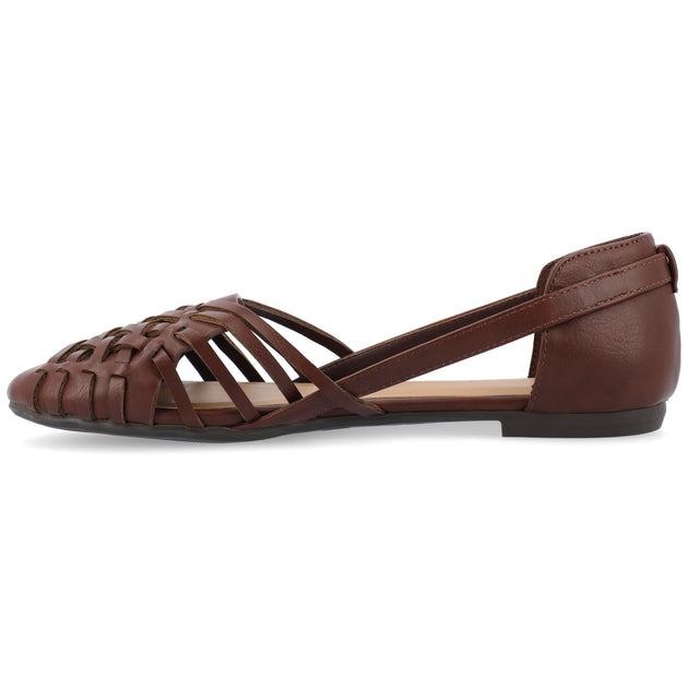 Journee Collection Ekko Flat Sandal White US 6.5 3