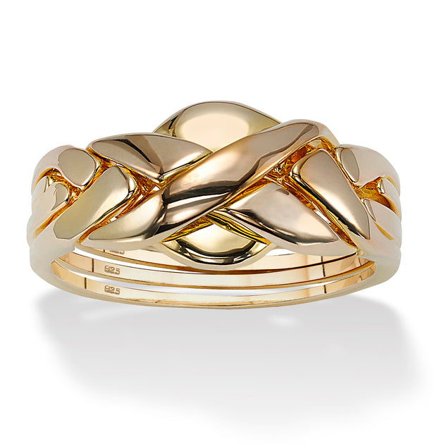 Palm Puzzle Ring Yellow US 7 2