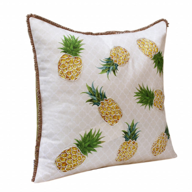 Hivvago Throw Pillow Yellow/Green 51x51 cm 2