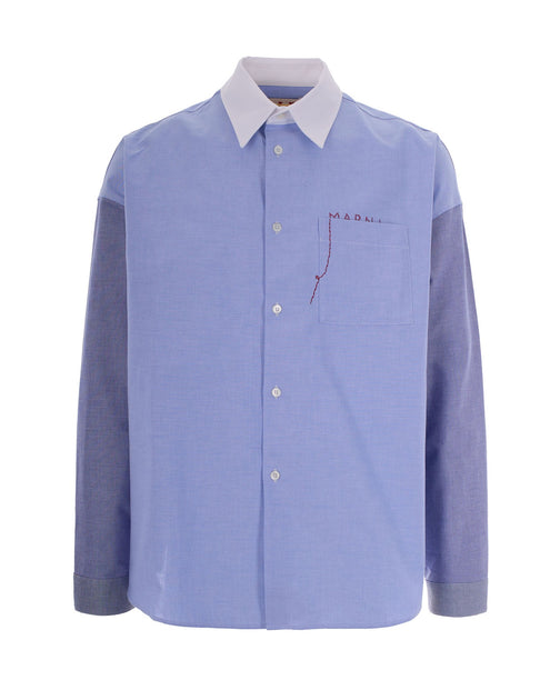 Marni Patchwork Embroidered Shirt Purple EU 48 2