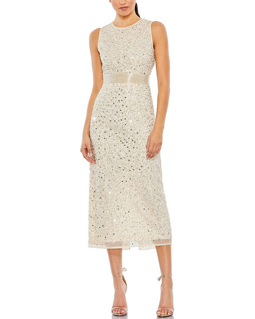 Robe de Cocktail Sans Manches Mac Duggal Blanc US 16 2