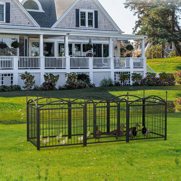 Maison Boucle Metal Dog Playpen Black One Size 3