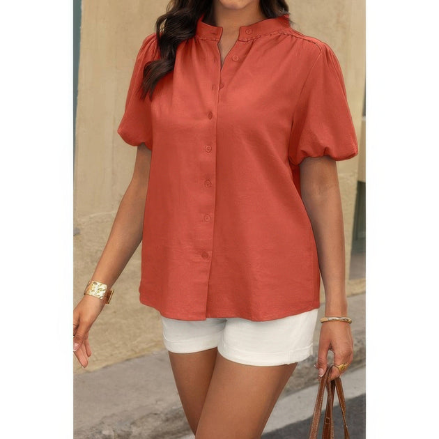 TRUEDAMES Button Down Top Black Small 3