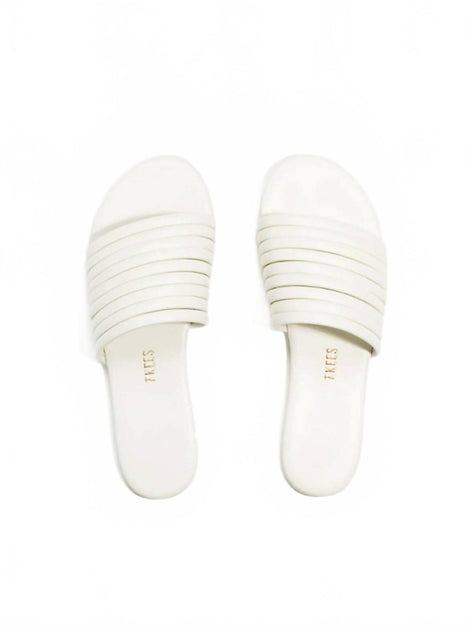 TKEES Caro Slide Sandal White US 6 3