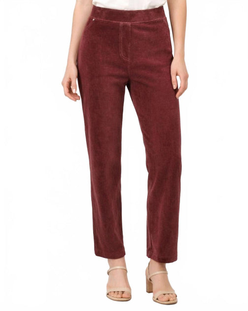 LINKS Corduroy Pull On Pant Red Small 2