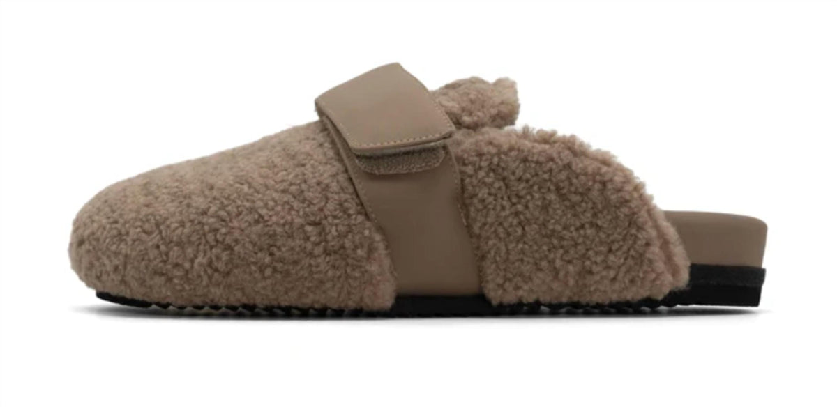 ROAM Fuzzy Loafer Mule Beige US 7 4