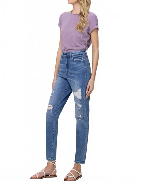 VERVET BY FLYING MONKEY Erika Mom Jeans Blue 27 3