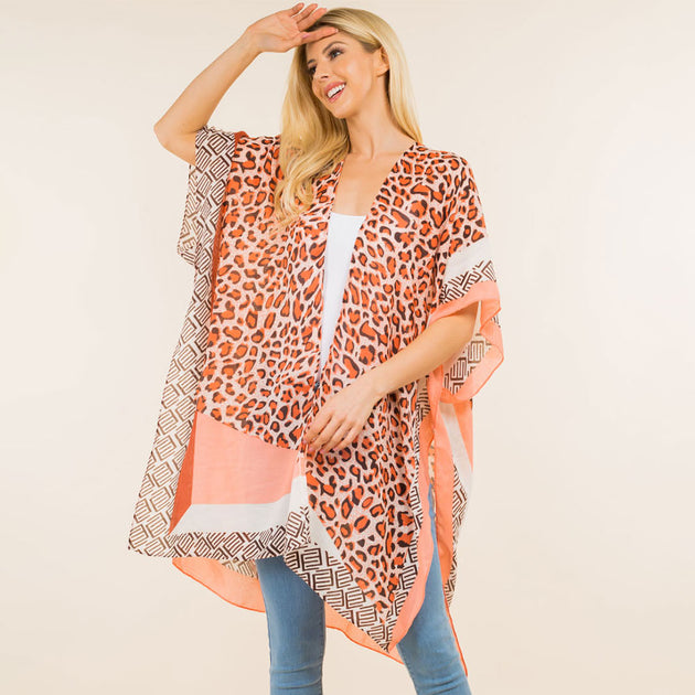 TRUEDAMES Kimono Poncho Brown One Size 4