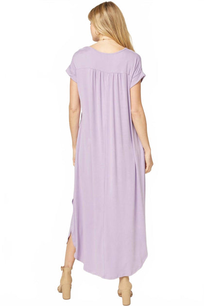 entro Everyday Pocket Maxi Dress Purple Medium 4