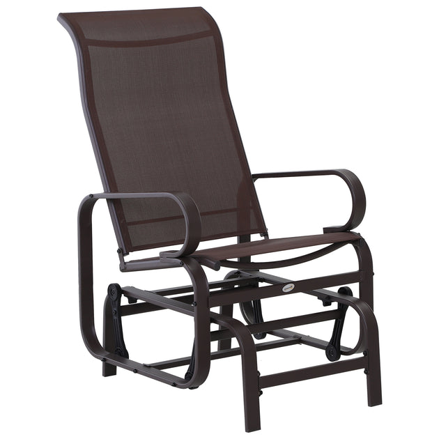 Hivvago Metal High-Back Gliding Rocker 6