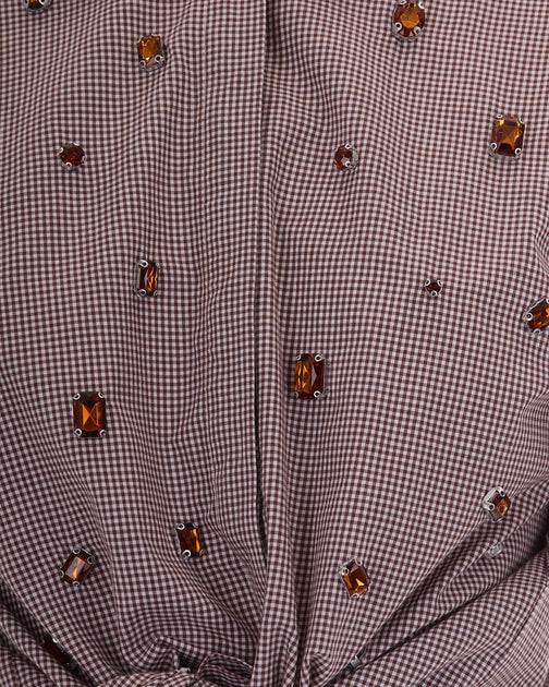 Liu Jo Choco Square Gingham Shirt Pink EU 38 4