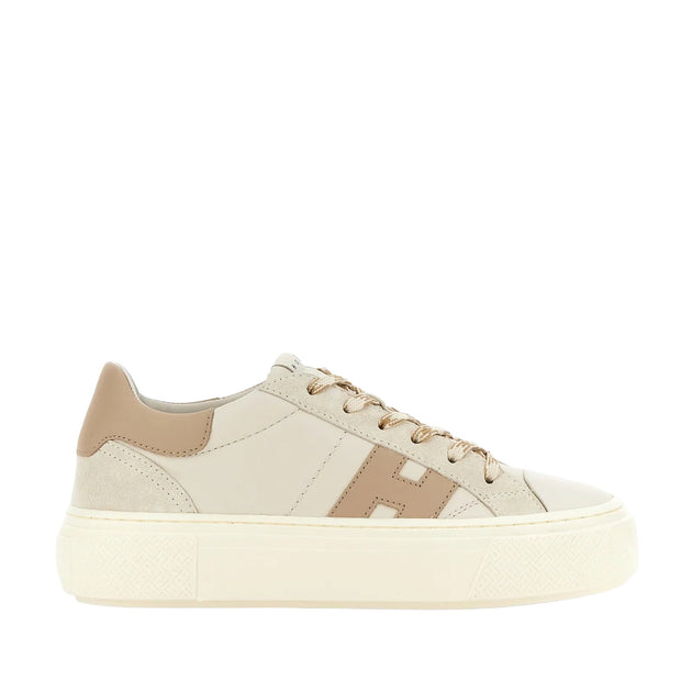 Hogan H705 Allacciato H Sneaker Ivory Taupe US 9 2