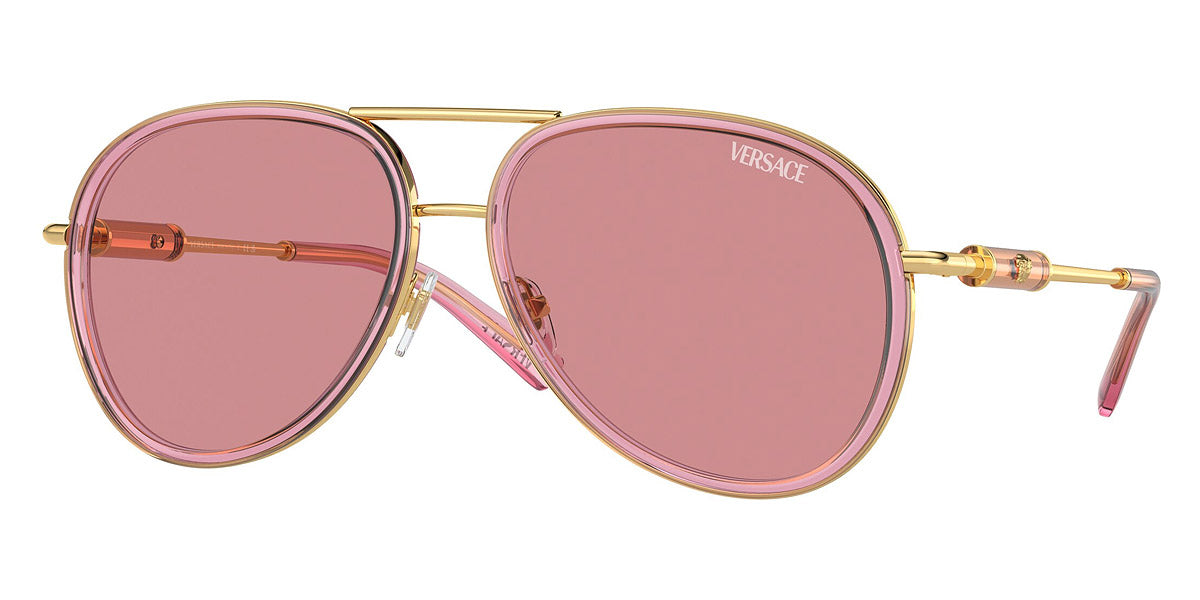 Pink Versace Unisex 60mm Sunglasses Amazon.com: Versace VE 4425U 544087 Pink Nylon Irregular  main image 2