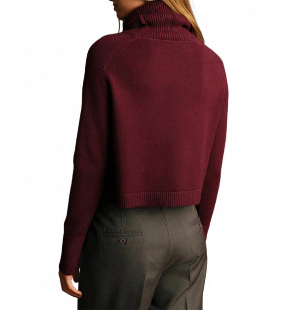 DELUC Pugliese Rollkragenpullover Rot Groß 3