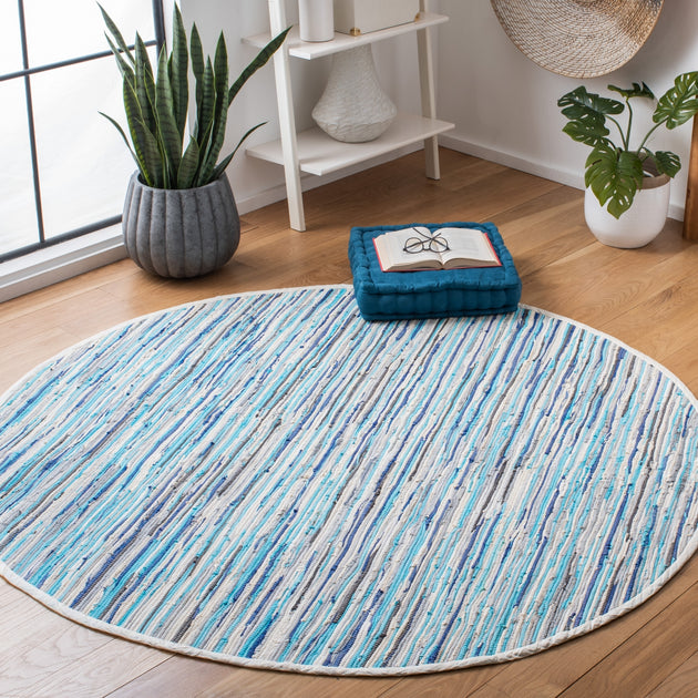 Safavieh RAR129 Rag Rug Turquoise Multi 4