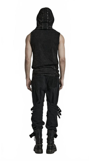 Western Digital Punk Abstract Splicing Pants Black XLarge 3