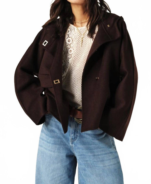 ba & sh Kove Coat Brown Medium 2
