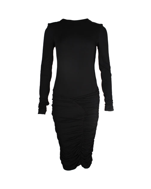 Ba & sh Ruched Bodycon Dress Black XS 2