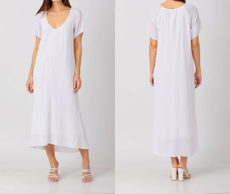 Maven West Midi Dress White Medium 2