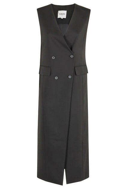 La Piscine Tailored Midi Dress Black Medium 2