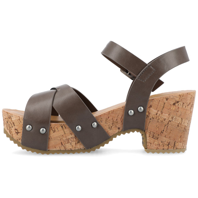 Journee Collection Valentina Sandals Black US 9.5 3