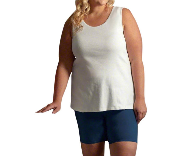 On The Plus Side Layering Tank Top White Plus Size 2