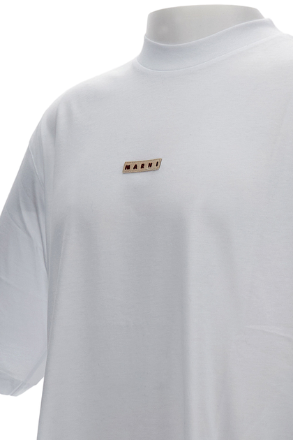 Marni Straight Cut Cotton Crew-Neck T-Shirt White EU 50 4