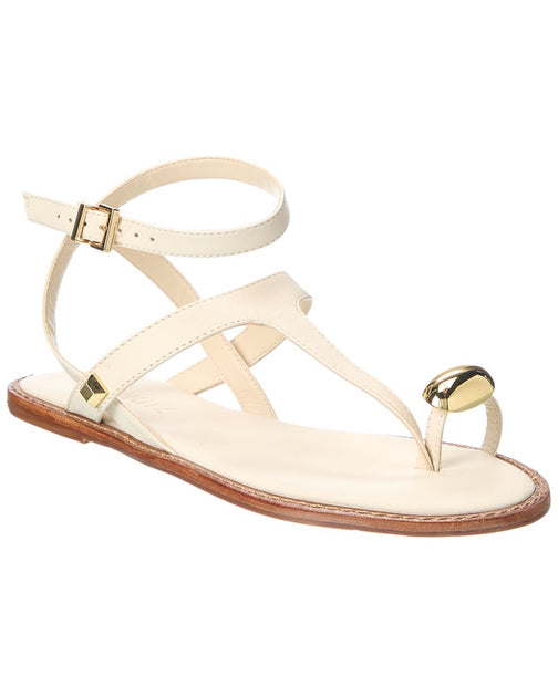 Schutz Elysa Flat Sandal White US 9.5 2