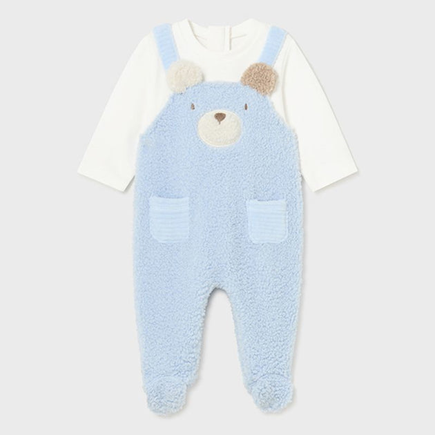 Mayoral Teddy Applique Overalls Babysuit Blue 3-6 Months 3