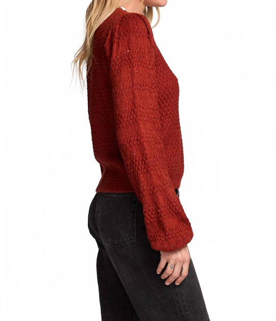 Saltwater Luxe Margow Knit Sweater Red Large 4