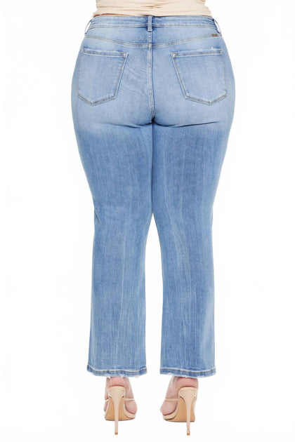 KanCan Ellie Curvy Crop Jeans Bleu US 18W 3