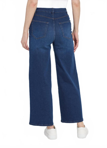 Lysse Sylvie Wide Leg Jeans Blue XLarge 3