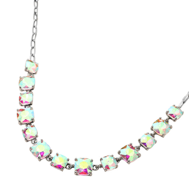 FASHNZFAB Square Stone Link Necklace Blue One Size 4