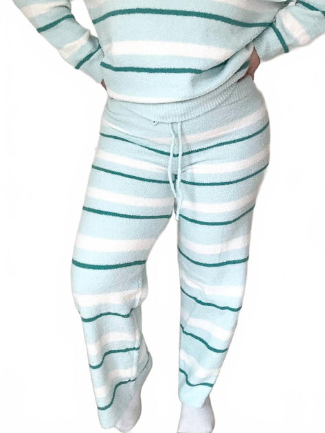 LE LIS Sunday Morning Wide-Leg Sweater Pants Blue XS 2