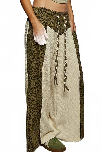 POL Animal Print Knit Pants Multi Small 4