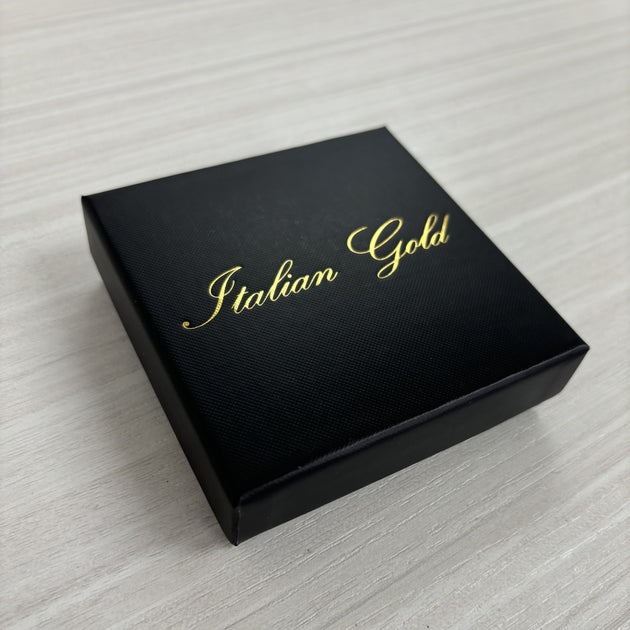Italian Gold Clover Necklace Onyx Black 3