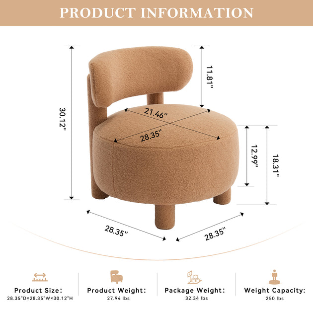 GOODSILO Teddy Armless Accent Chair 4