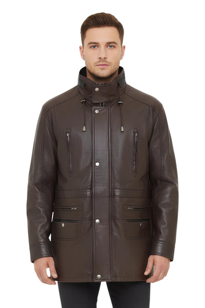 Infinity Gatton Parka Coat Brown Large 2