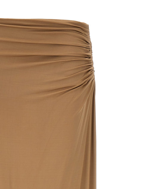 スカート Magda Butrym Long Stretch Viscose Skirt With Side Draping Magda Butrym Long Stretch Viscose Skirt With Side Draping